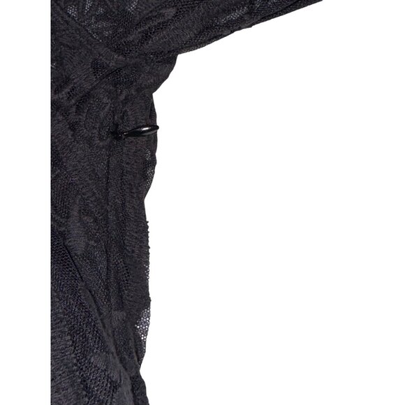 Ultrapink Black Lace Midi Dress With Sheer Floral Pattern & Lining - Picture 4 of 13